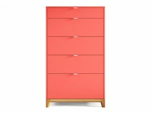 Комод высокий красный Case THE IDEA ДИЗАЙНЕРСКИЕ 209966 Розовый