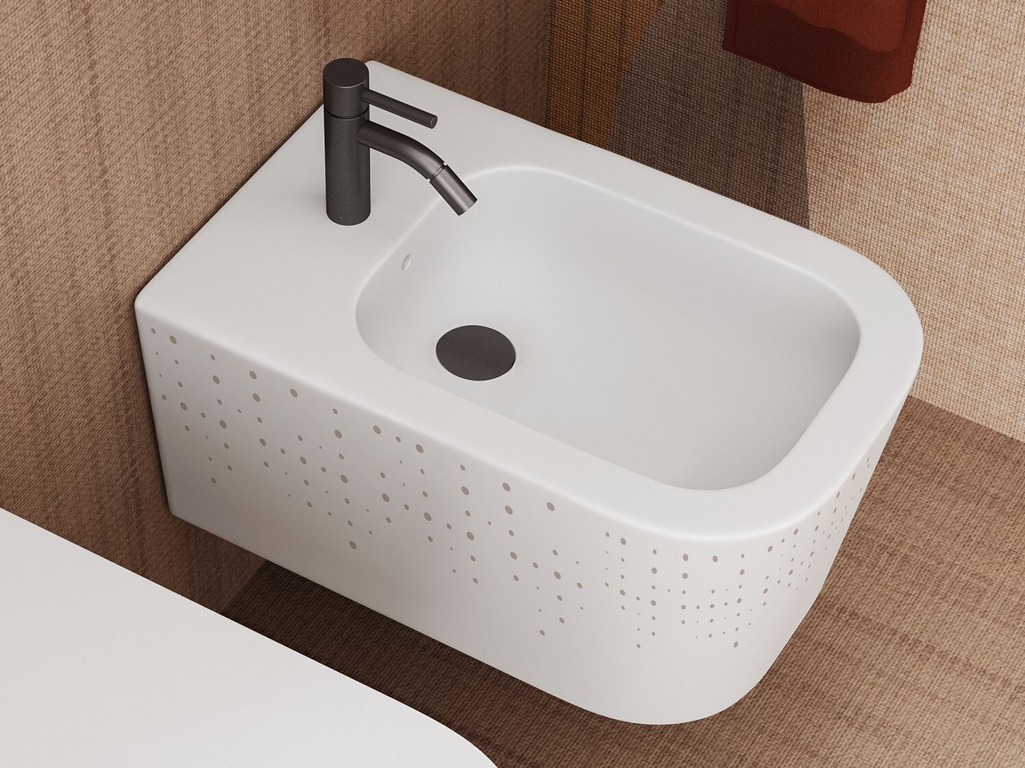 Керамическое подвесное биде Inkiostro Bianco система InkBath ARCH-00092095