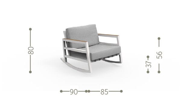 Кресло-качалка с подлокотниками Talenti Alabama Alu ARCH-00136646 - Вид №4