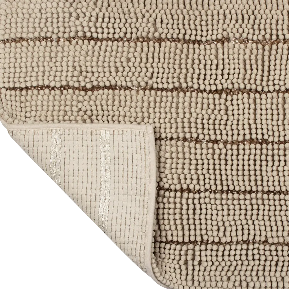 Коврик для ванной комнаты Lines 50х80 см цвет бежевый SWENSA STLM-2147846 - Вид №2