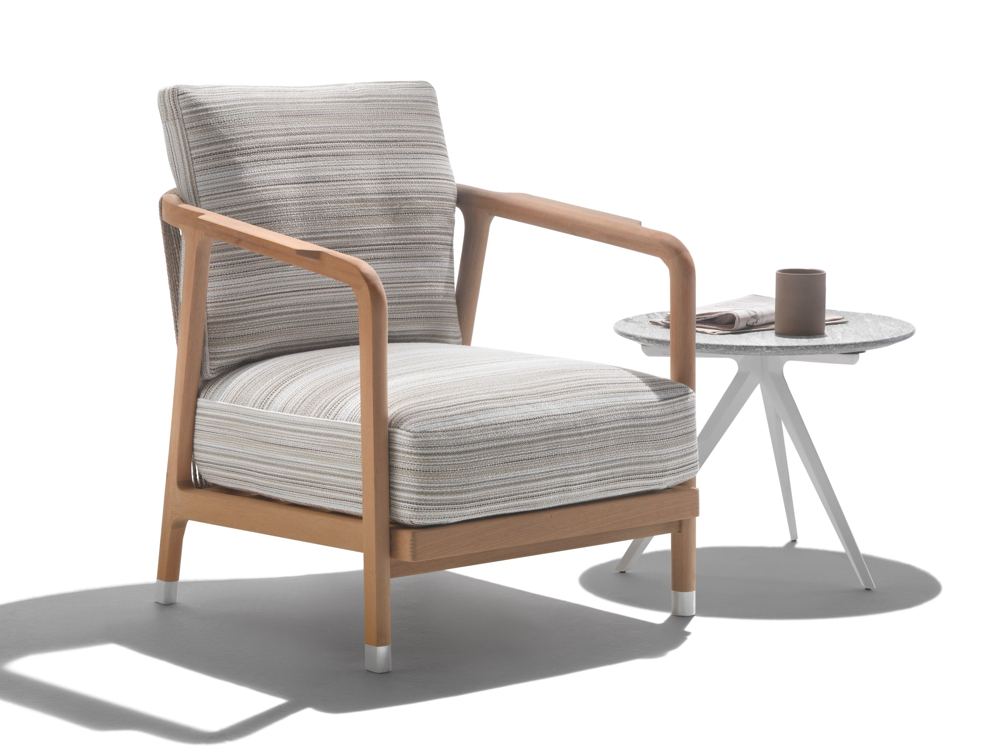 Садовое кресло из ткани и ироко Flexform Crono Outdoor ARCH-00133108 - Вид №1