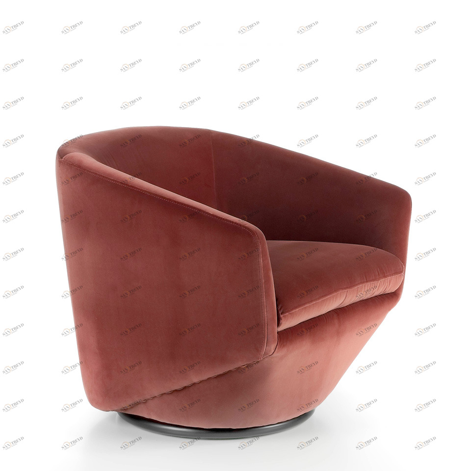 Кресло круглое мягкое коричнево-красное от Angel Cerda ANGEL CERDA ДИЗАЙНЕРСКИЕ, KF-A1032 00-3865717 Коричневый 