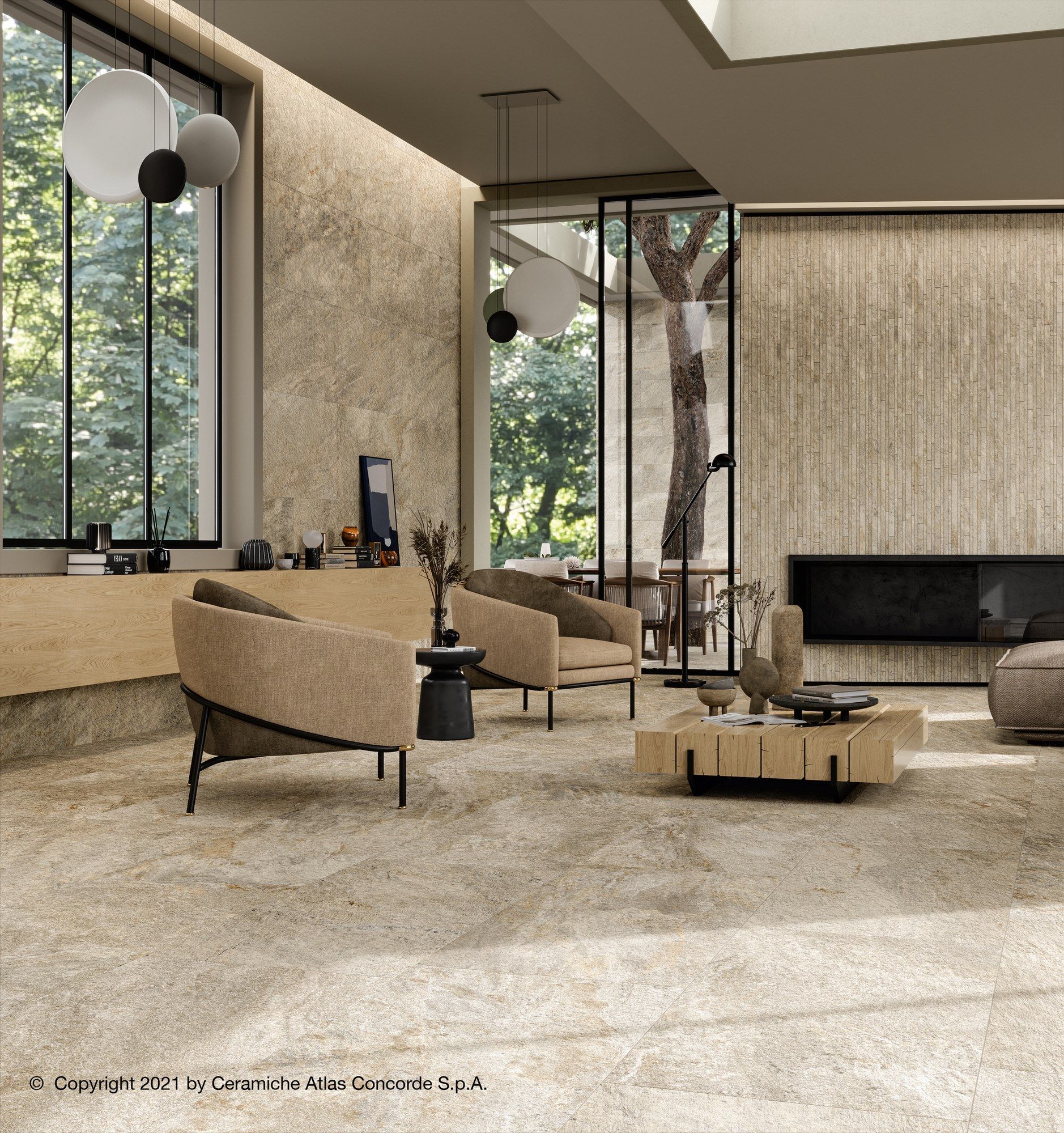 Пол / облицовка керамогранита с эффектом камня Atlas Concorde Norde ARCH-00026085 - Вид №35