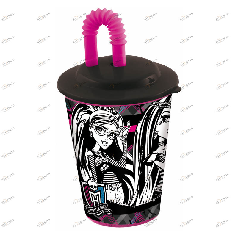 Стакан с соломинкой Monster High, 450 мл STOR MONSTER HIGH 336004 Черный Santreyd 