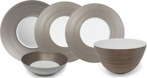 10668061 JL Coquet Сервиз столовый J.L Coquet "Хемисфер" на 6 персон 20 предметов (серый металлик) Фарфор