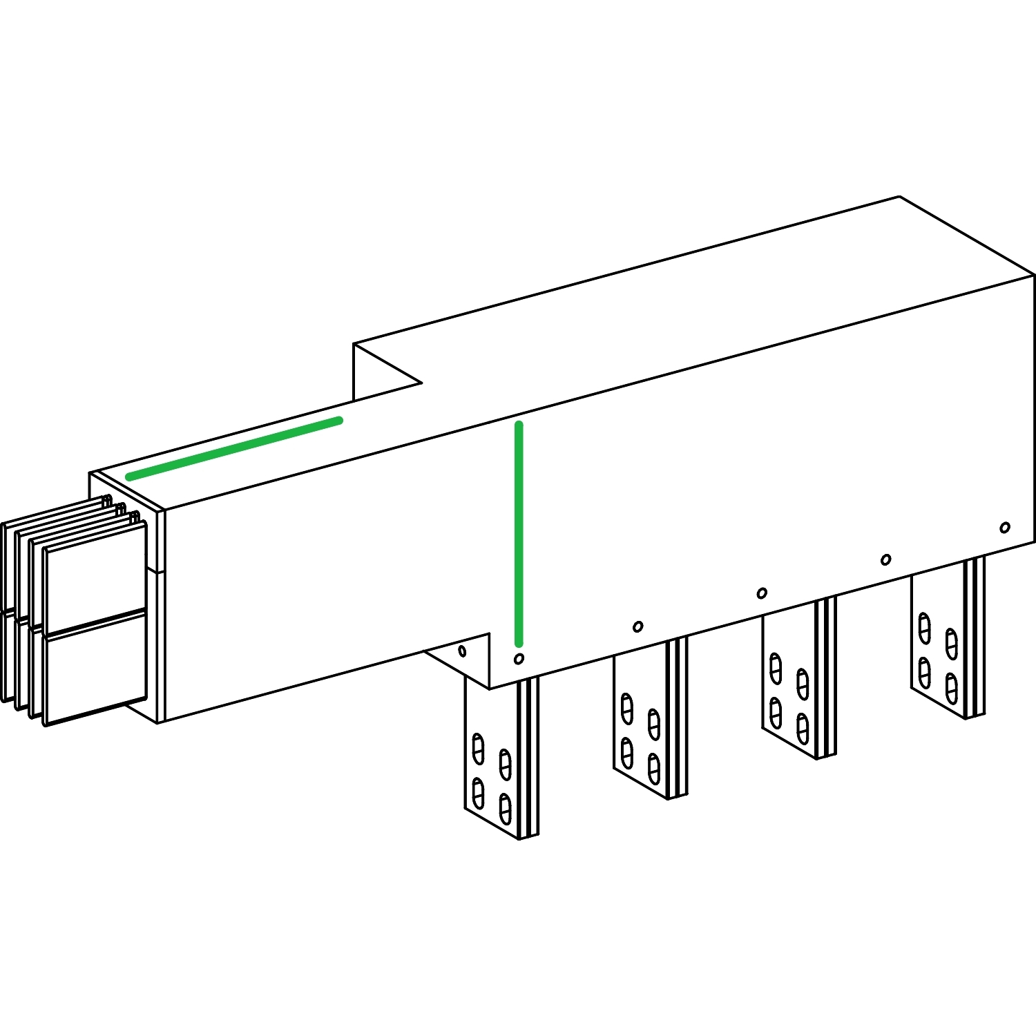 KRC2000EL43 СЕКЦИЯ ПРИСОЕДИНИТЕЛЬНАЯ К ТР-РУ Schneider Electric Canalis 