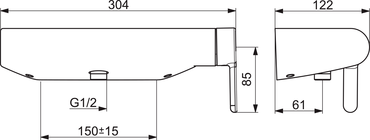 Oras 3060 Смеситель для душа 3060 Inspera Хром  - Вид №1
