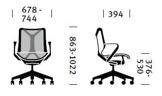 Эргономичный офисный стул с низкой спинкой Herman Miller Cosm ARCH-00114176 - Вид №26