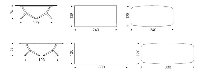 Прямоугольный Хрустальный стол Cattelan italia Atlantis ARCH-00142687 - Вид №6