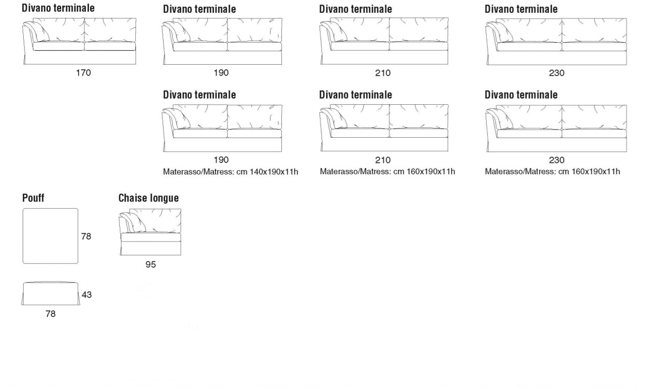 Former In Italia Модульный угловой диван из ткани Otello sun-id-1387641 - Вид №2