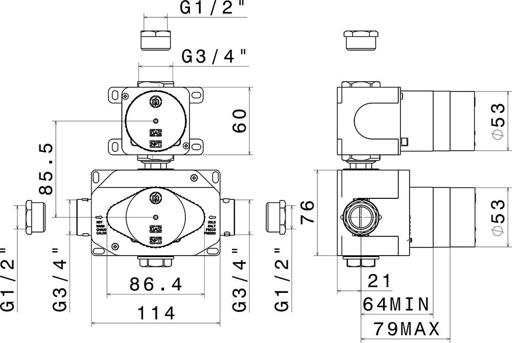 newform Скрытый корпус смесителя  27885  - Вид №1