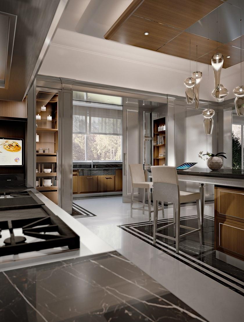 Martini Interiors Кухня из лакированной древесины с островом на заказ Essenza sun-id-1377090 - Вид №6