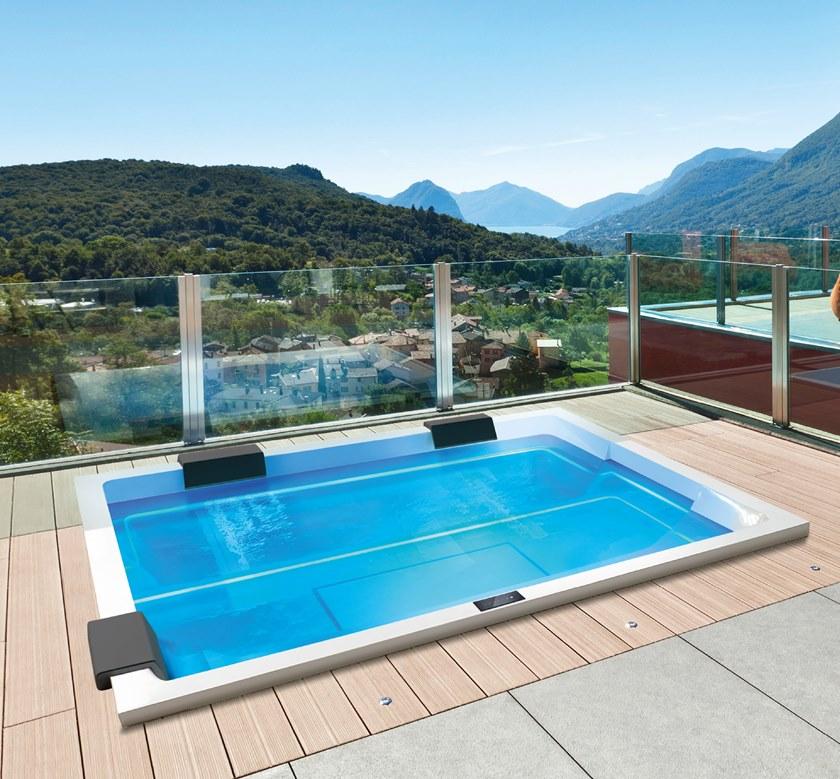 Gruppo Treesse Прямоугольный мини-бассейн с гидромассажем для улицы Treesse ghost sun-id-1427167 - Вид №2