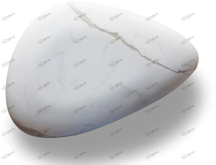 SAGEVAN MARMI Треугольный журнальный столик из скульптурного мрамора Marble experience sun-id-1467898