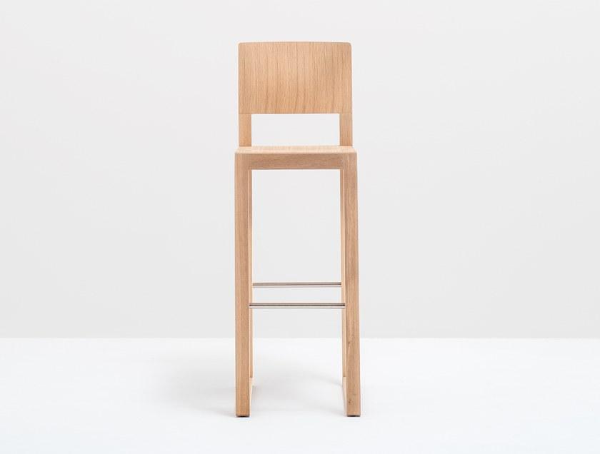 Pedrali Табурет из дуба с подставкой для ног Brera 386 - Вид №2