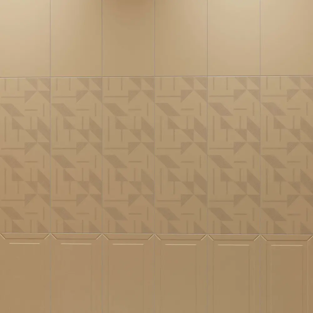 Плитка настенная Керамин Сонет 3Д 75x25 см 1.69 м² цвет бежевый STLM-2115110 - Вид №4