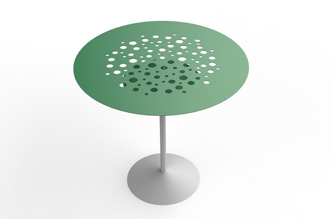 Высокий круглый стол для общественных мест из листового металла CITYSì Levante ARCH-00137704 - Вид №1