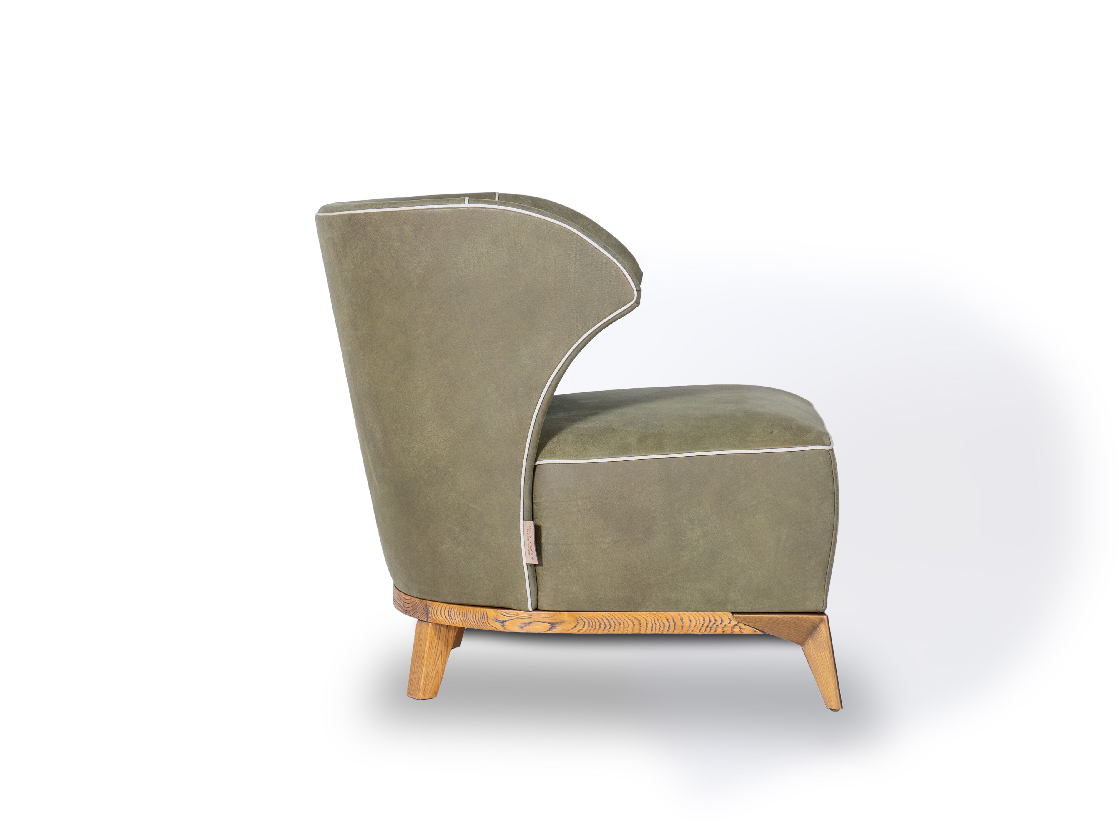 Дикий кожаный стул Mantellassi 1926 Agostina ARCH-00040728