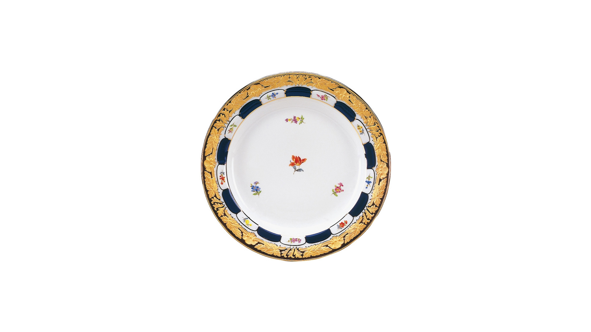 10637211 Meissen Сервиз столовый 6/27 "Форма - Икс" (россыпь цветов, кобальт) Фарфор  - Вид №5