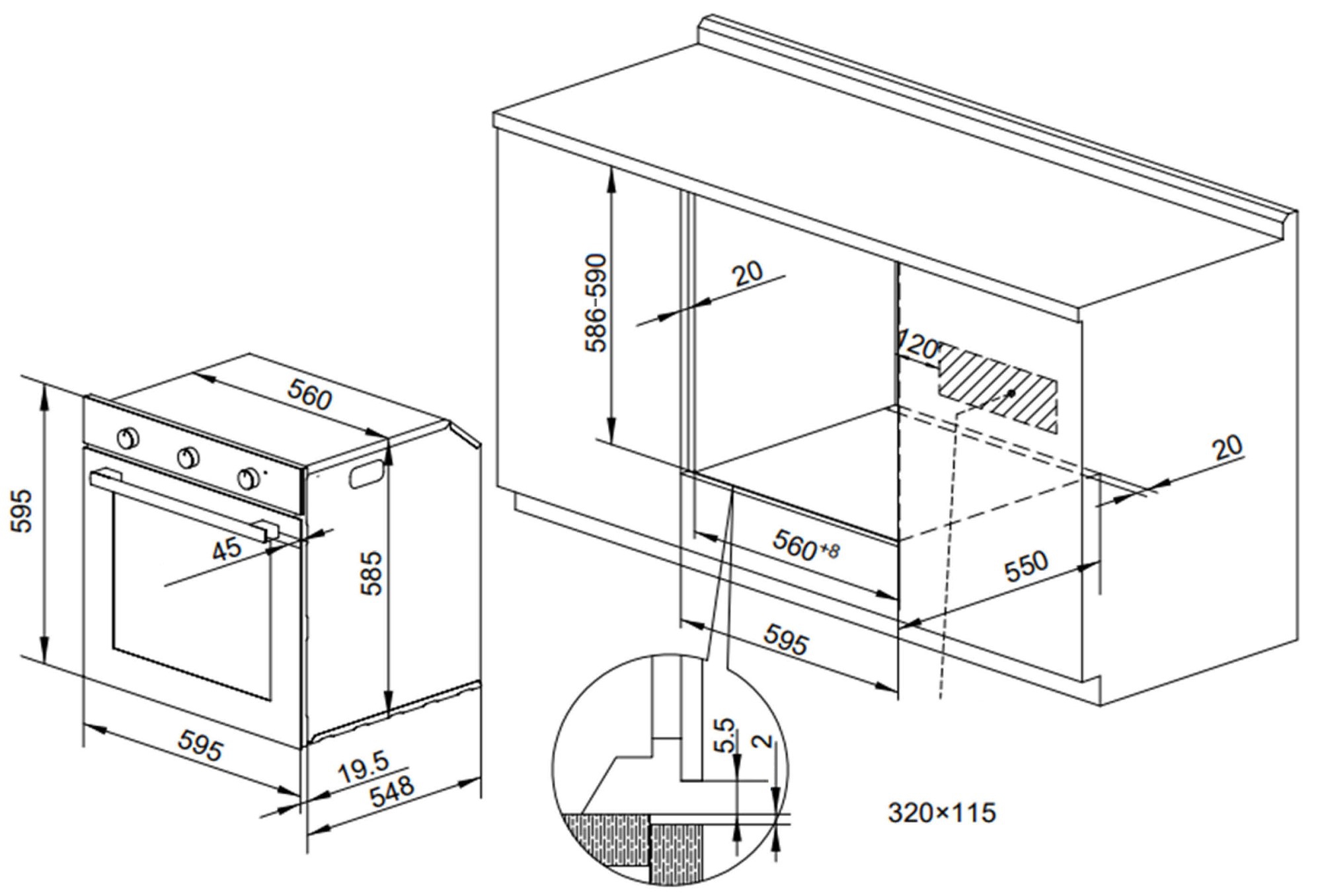 9173491 Электрический духовой шкаф NORDFROST HM 6080 W белый STDN-0029167 - Вид №3