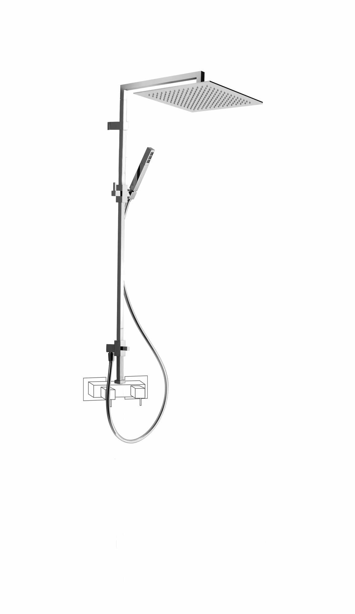 31452-CR CARIMALI Соединение Extreme 3/4 ”, душевая лейка MySlim 