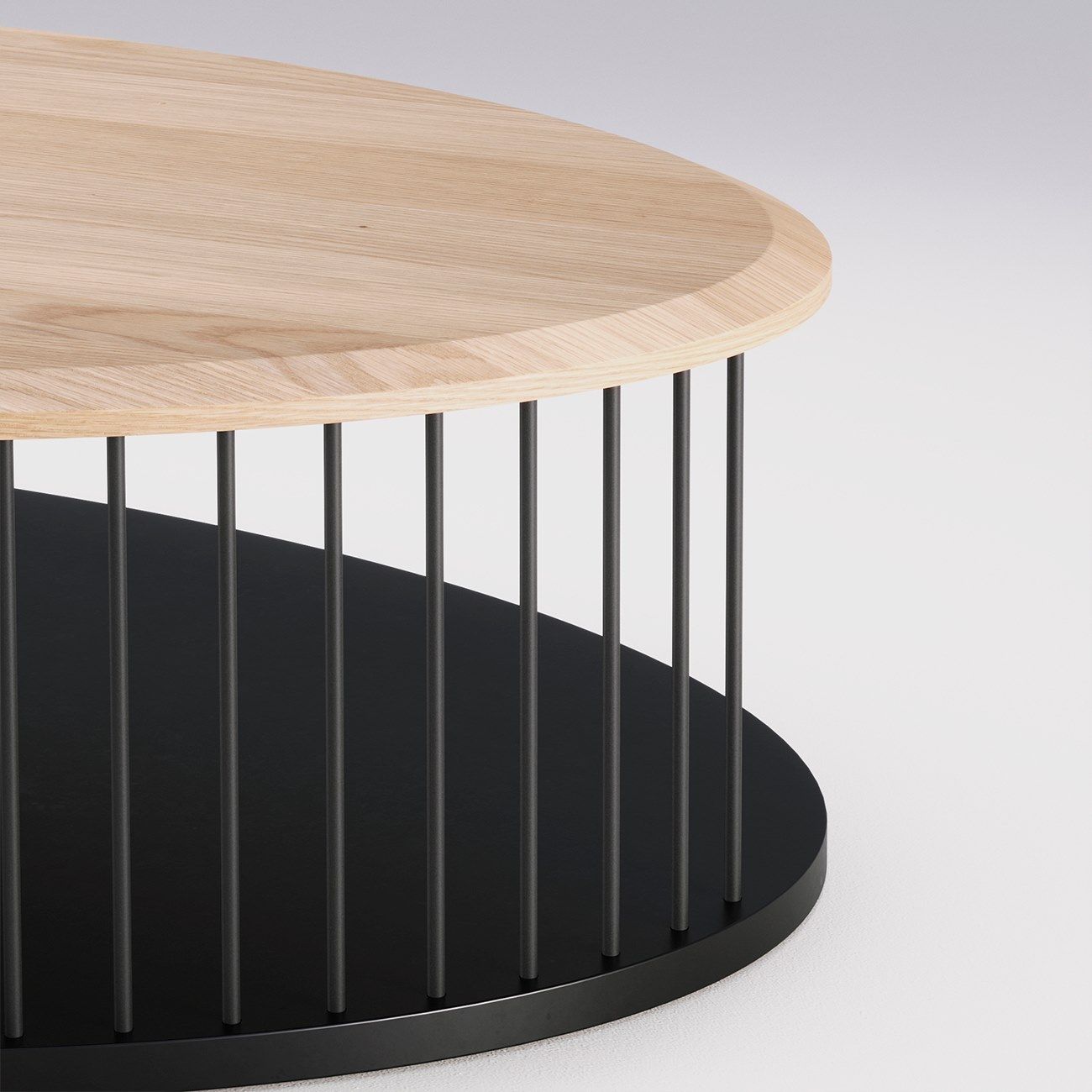 Овальный низкий журнальный столик из массива дерева Wewood MEMÓRIA ARCH-00028498 - Вид №6