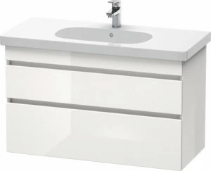 DS648502222 Тумбочка подвесная DuraStyle #DS6485 1000 x 453 мм Белый глянцевый декор