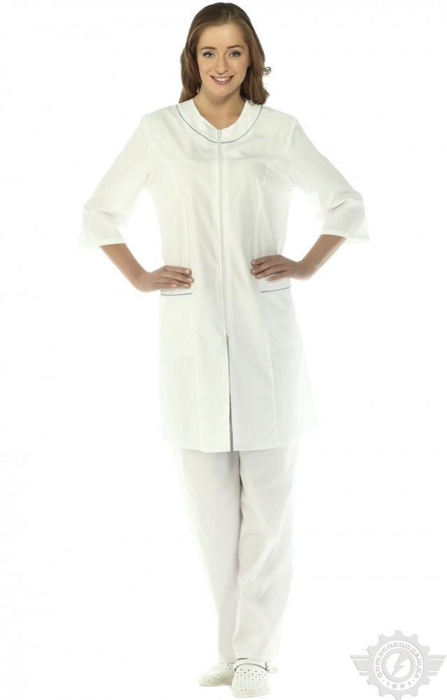 63680 Халат "Сервис-Люкс" белый  Медицинская одежда  размер 40/158-164 Спецодежда  - Вид №9