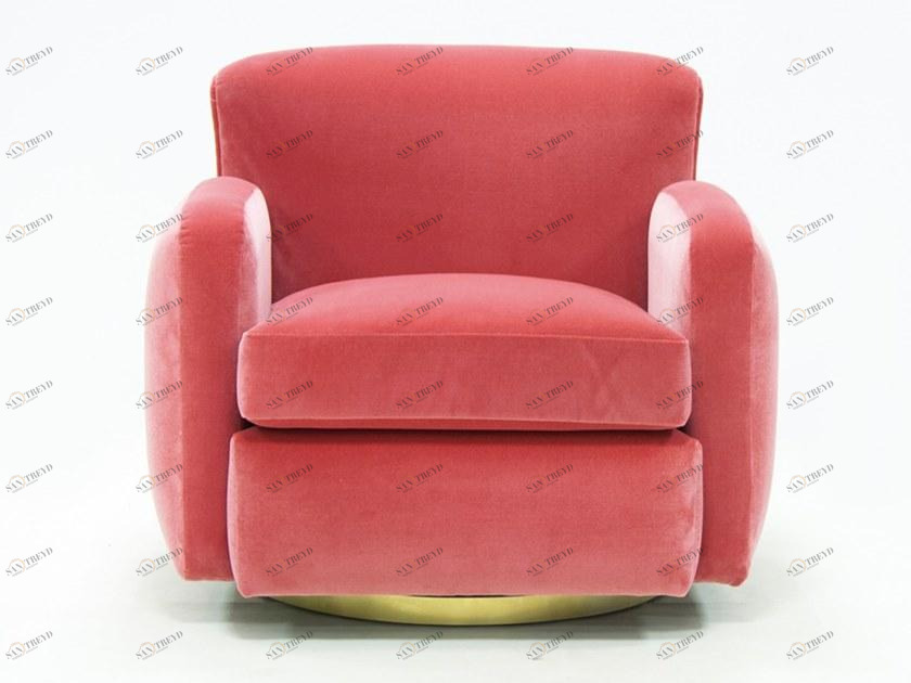 CREARTE COLLECTIONS Вращающееся бархатное кресло с подлокотниками  86 