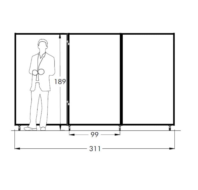 Закрывающаяся магнитная перегородка / доска STUDIO T Twist ARCH-00083033 - Вид №2