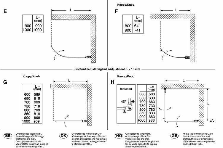 59600092 Решение IFO Space для ниши SPNF, алюминиевый профиль, матовое стекло с профилем ручки, SPNF 600 - Вид №3