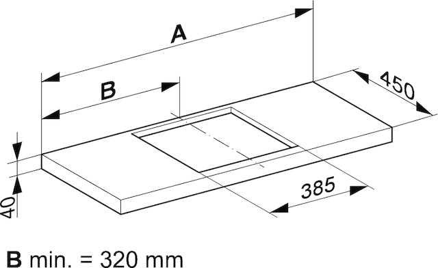 31199850002 Столешница для умывальника KEUCO Edition 11 - Вид №2