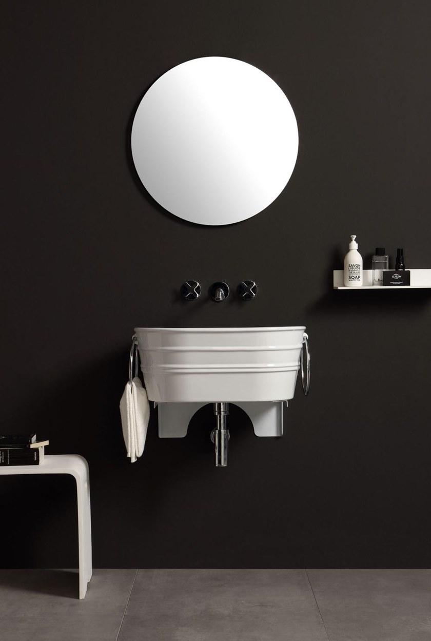 Tnz02o Подвесная раковина настенная овальная Horganica Tinozza белая - Вид №6