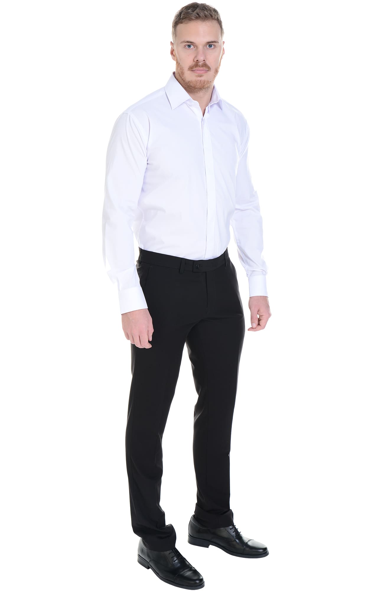 62466 Рубашка мужская  white El-Risto  Корпоративная одежда  размер 42/170-176  - Вид №6