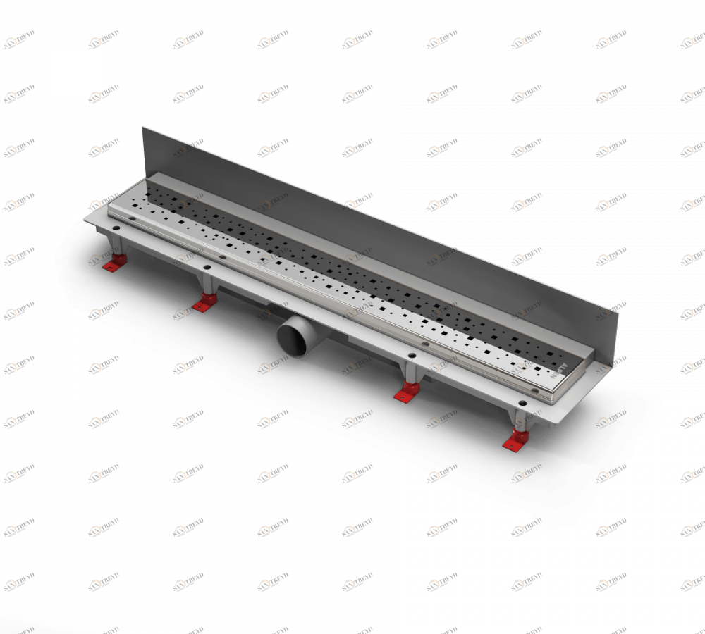 Водоотводящий желоб ALPEN Square ALP-750SN2 к стене с рамкой 