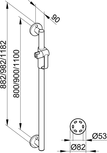 34912010800 Душевая штанга KEUCO Plan Care - Вид №2