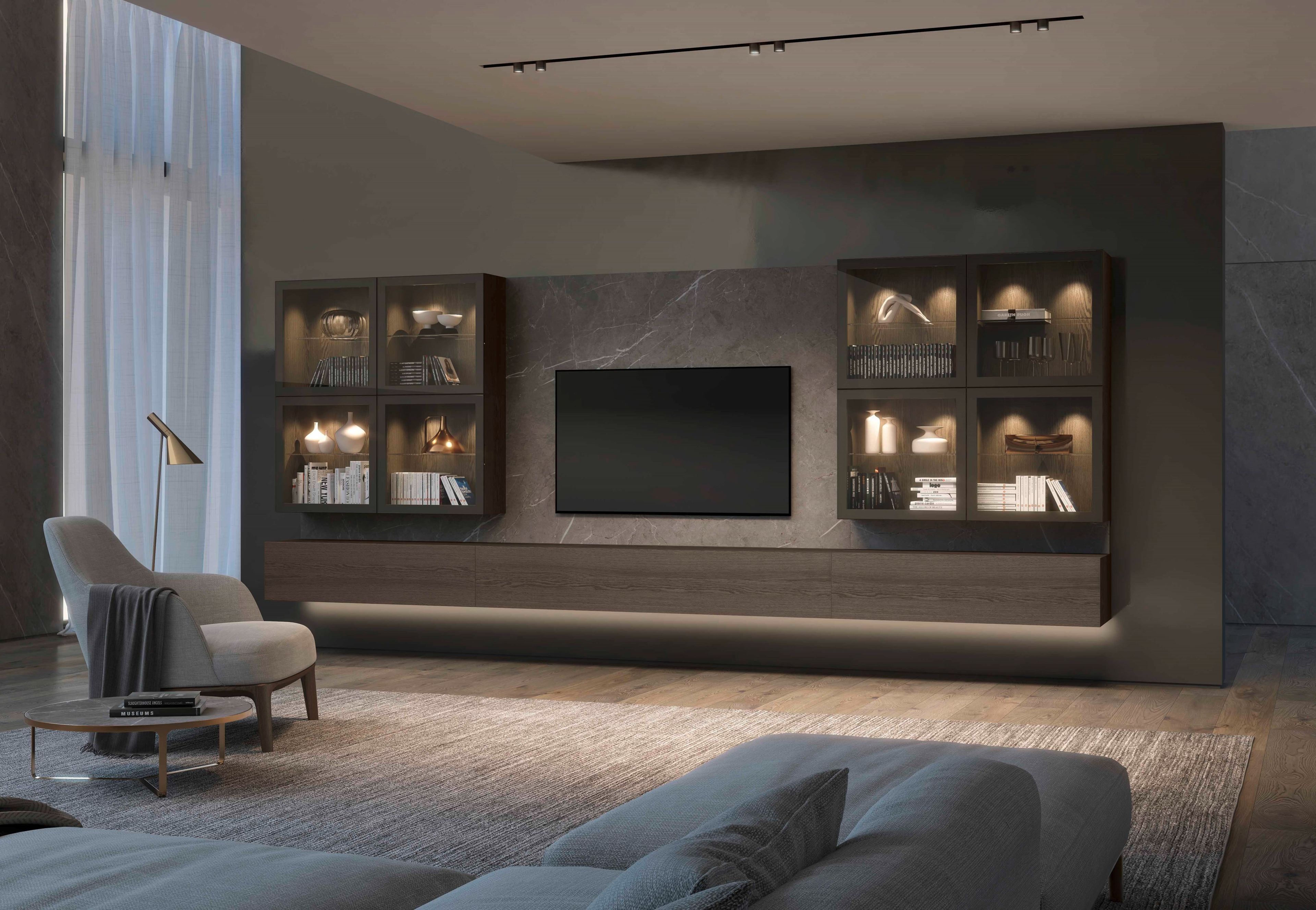 Деревянная оборудованная стена Olivieri CUBE 6 ARCH-00123672 - Вид №25