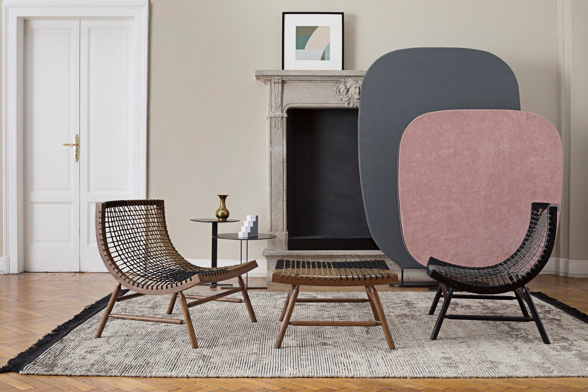 Подставка для ног из массива дерева и морской веревки Saba Italia SITAR ARCH-00084167 - Вид №3