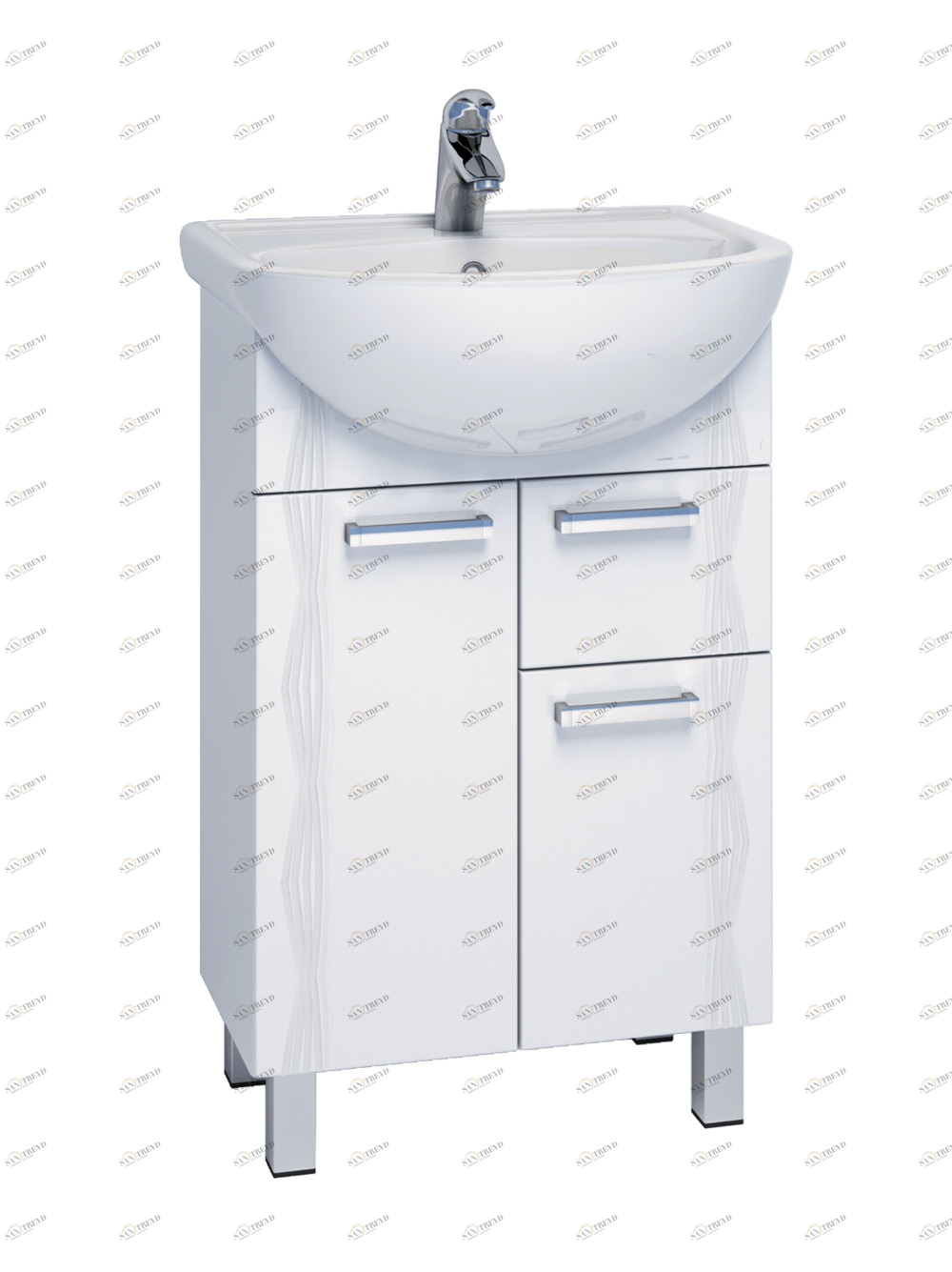 Тумба с раковиной Atlantic 1-550 (Уют)550⨉300⨉830 мм белый Santreyd sun-id-665167