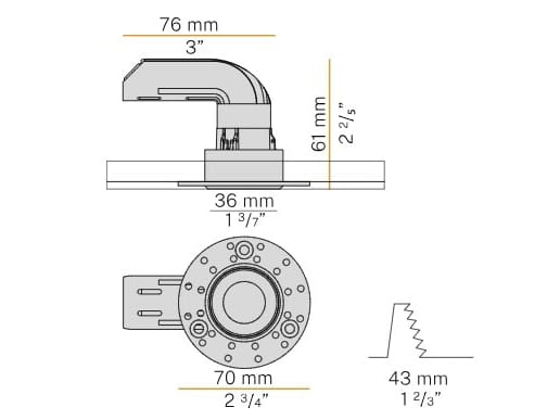 Заливка формы алюминия Сид утопленный круглый прожектор Panzeri Джесси ARCH-00100753 - Вид №8