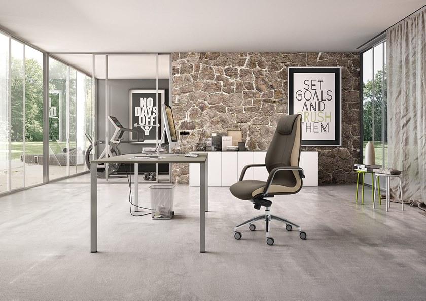 Leyform Поворотное кожаное кресло для руководителей с подголовником  1500  - Вид №5