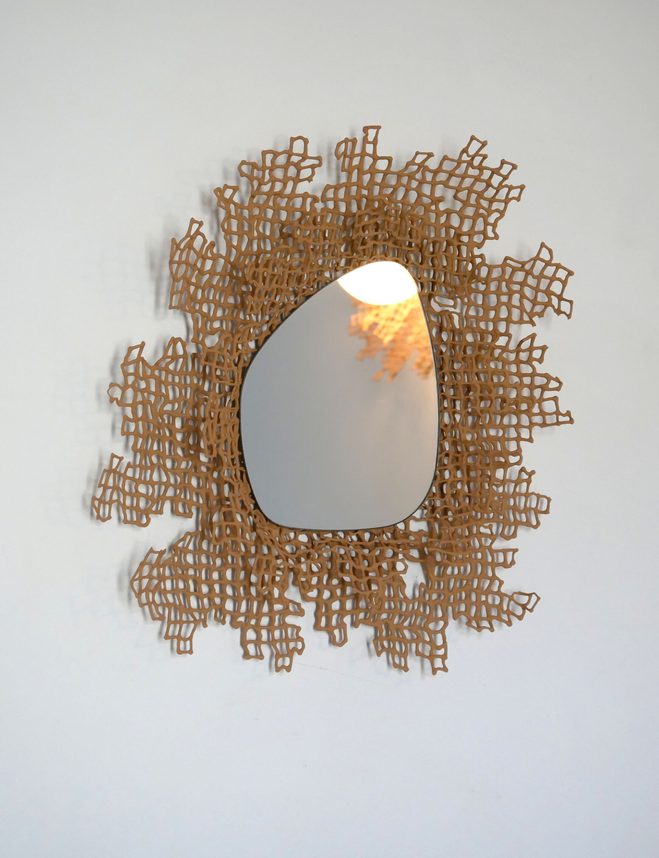 Настенное зеркало с глиняной рамой LO Contemporary Коралл ARCH-00116501 - Вид №2