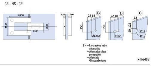 Metalglas Bonomi Замак молния  L-220  - Вид №2