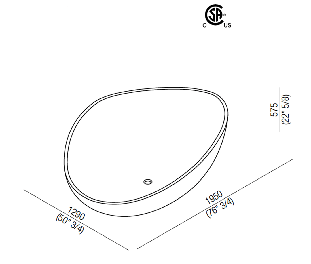 Ванна в центре комнаты в Cristalplant® Agape Drop ARCH-00146146 - Вид №6