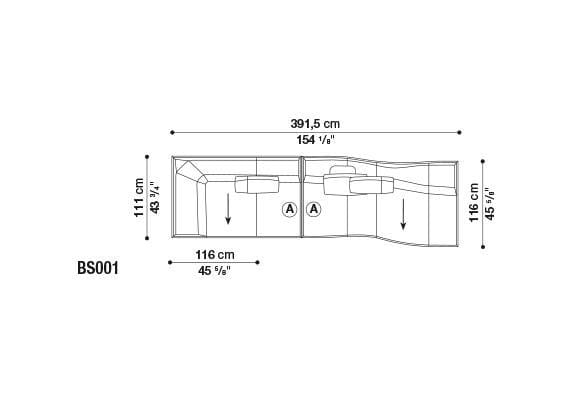 Модульный тканевый диван B&B Italia ARCH-00007652 - Вид №13