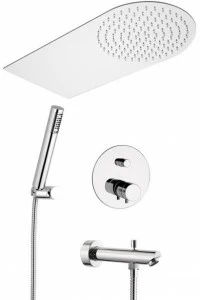 Remer Rubinetterie Смеситель для душа с ручным душем с верхним душем Minimal thermo Nt 09 s03 ufm