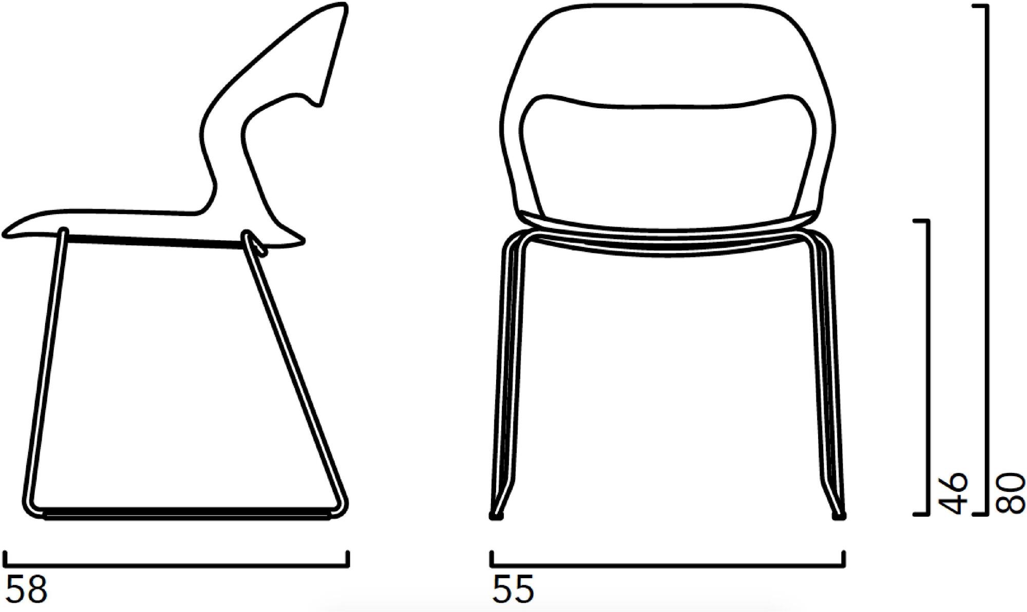 Crassevig Стул для конференций, штабелируемый салазками из полипропилена Mixis sun-id-1357778 - Вид №12