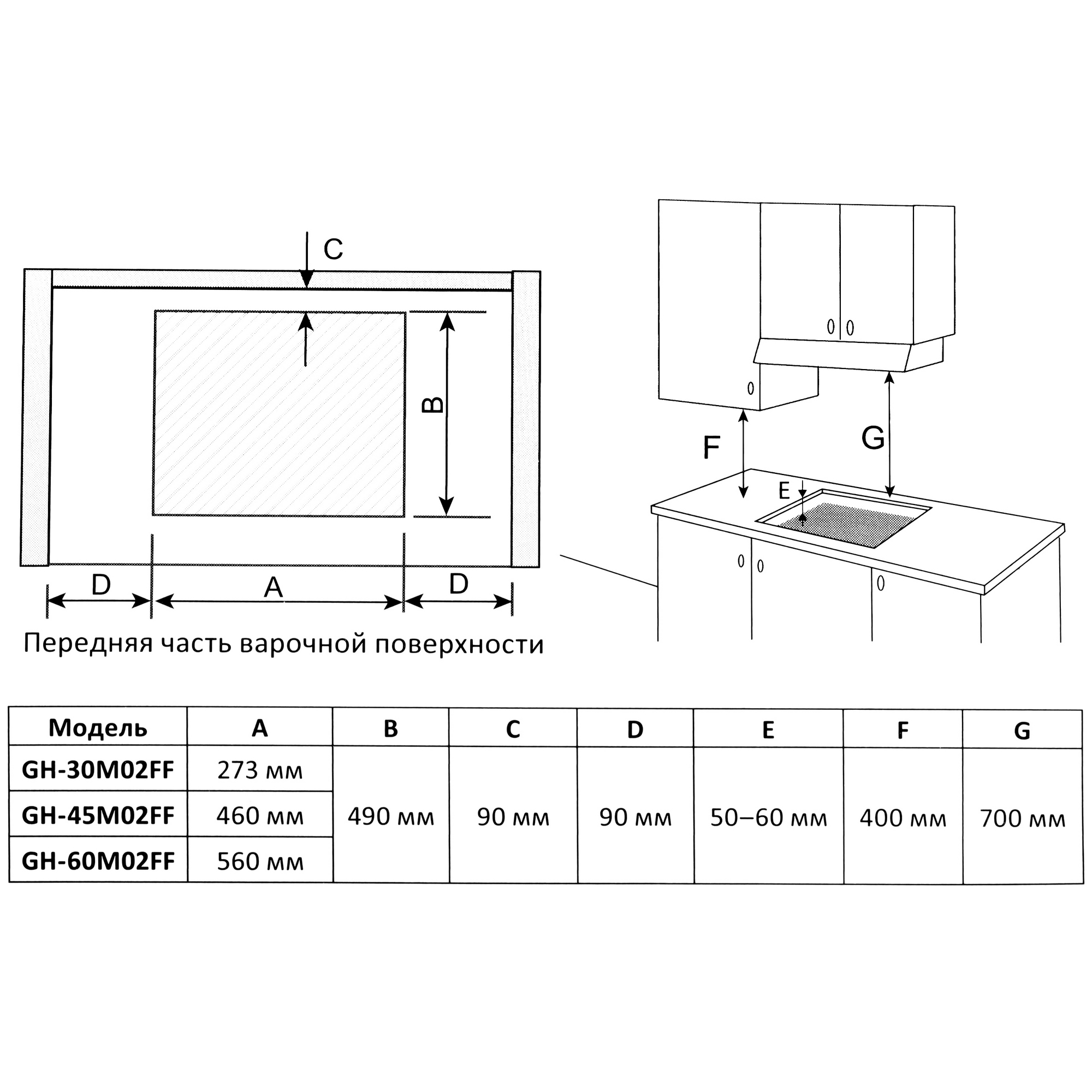9205888 Газовая варочная поверхность DEXP GH-45M02FF STDN-0089656 - Вид №6