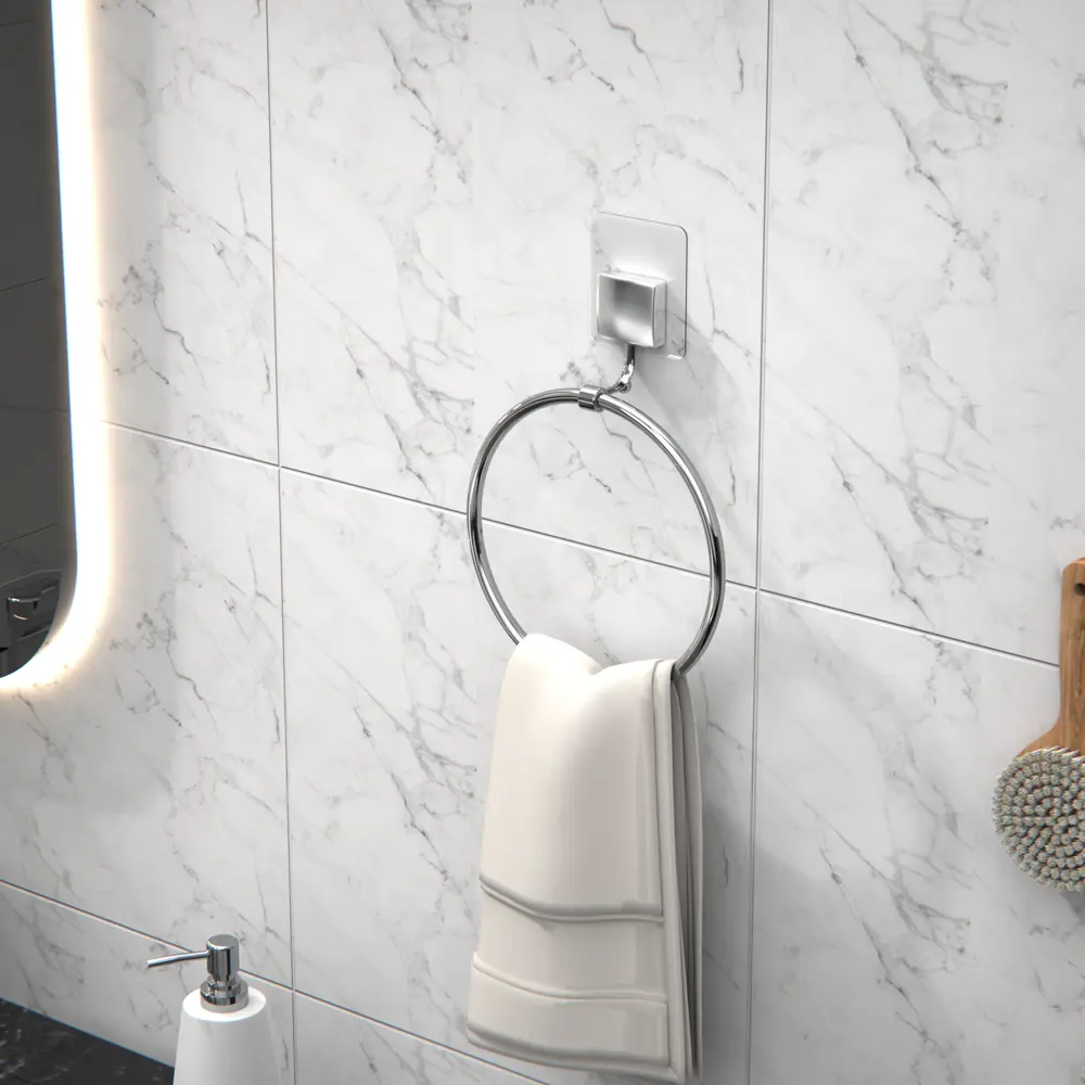 Держатель для полотенца кольцо Lemer You Color нержавеющая сталь цвет хром Нет STLM-2110034 - Вид №4