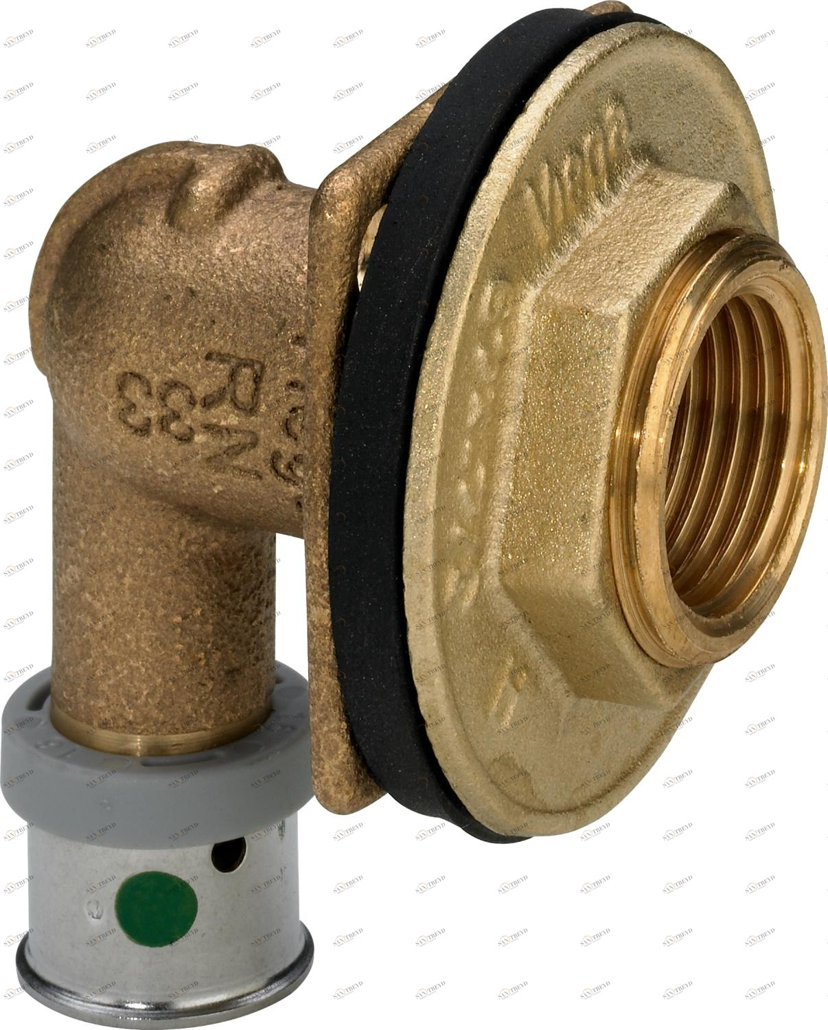 608 293 Модель 4732.11 Трубопроводные системы  Pexfit Pro  Водорозетки для прохода через стену Santreyd 